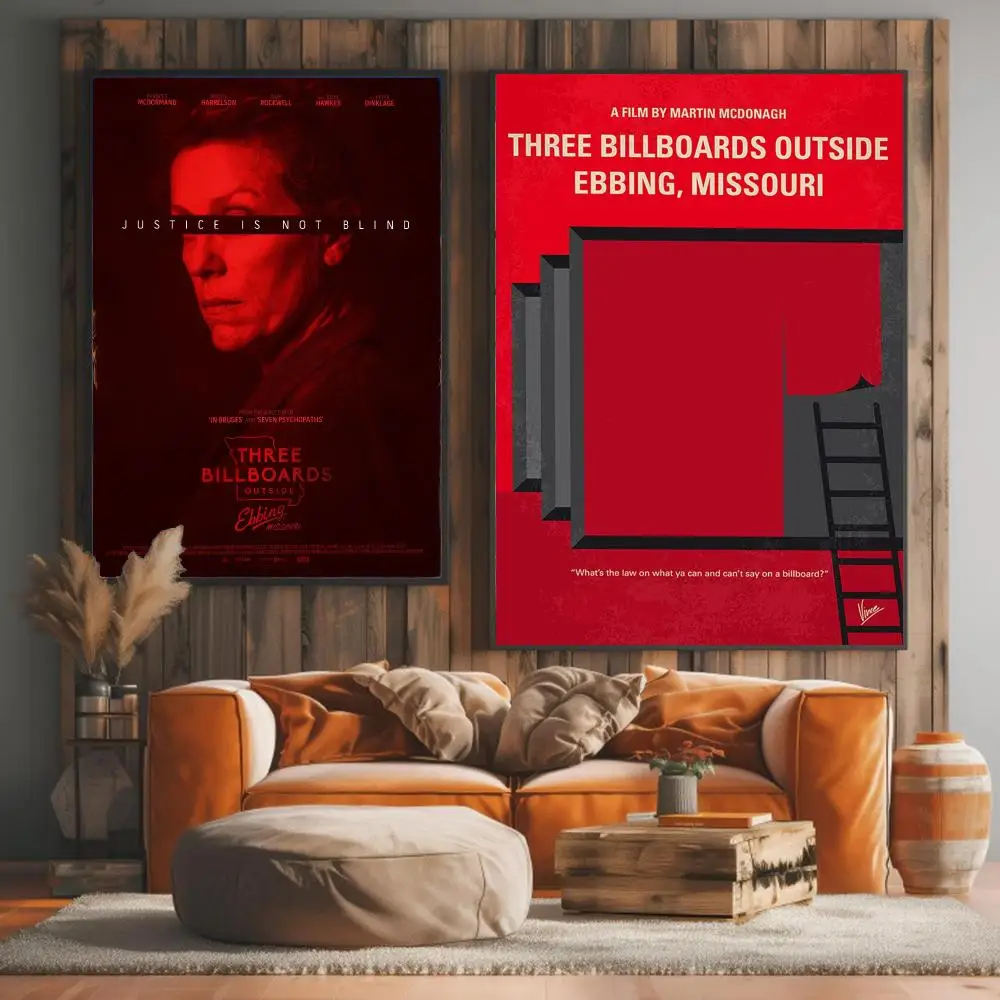 classic movie T-Three Billboards Outside-E Painting Calligraphy Artwork for Living Room Bedroom Office Home Decor