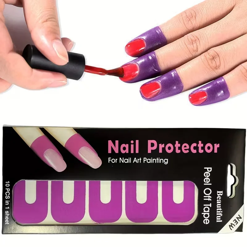 20 قطعة من طبقة حماية الأظافر على شكل حرف U - فن أظافر لاتكس عديم الرائحة، أدوات فنية للأظافر مضادة للحشف، رعاية احترافية لفن الأظافر #1