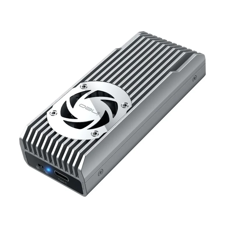 Boîtier SSD M2 NVMe 10Gbps, ventilateur de refroidissement intégré, USB3.1, Gen2 Type-C, M.2 NVcloser, support 2230 2242 2260 2280