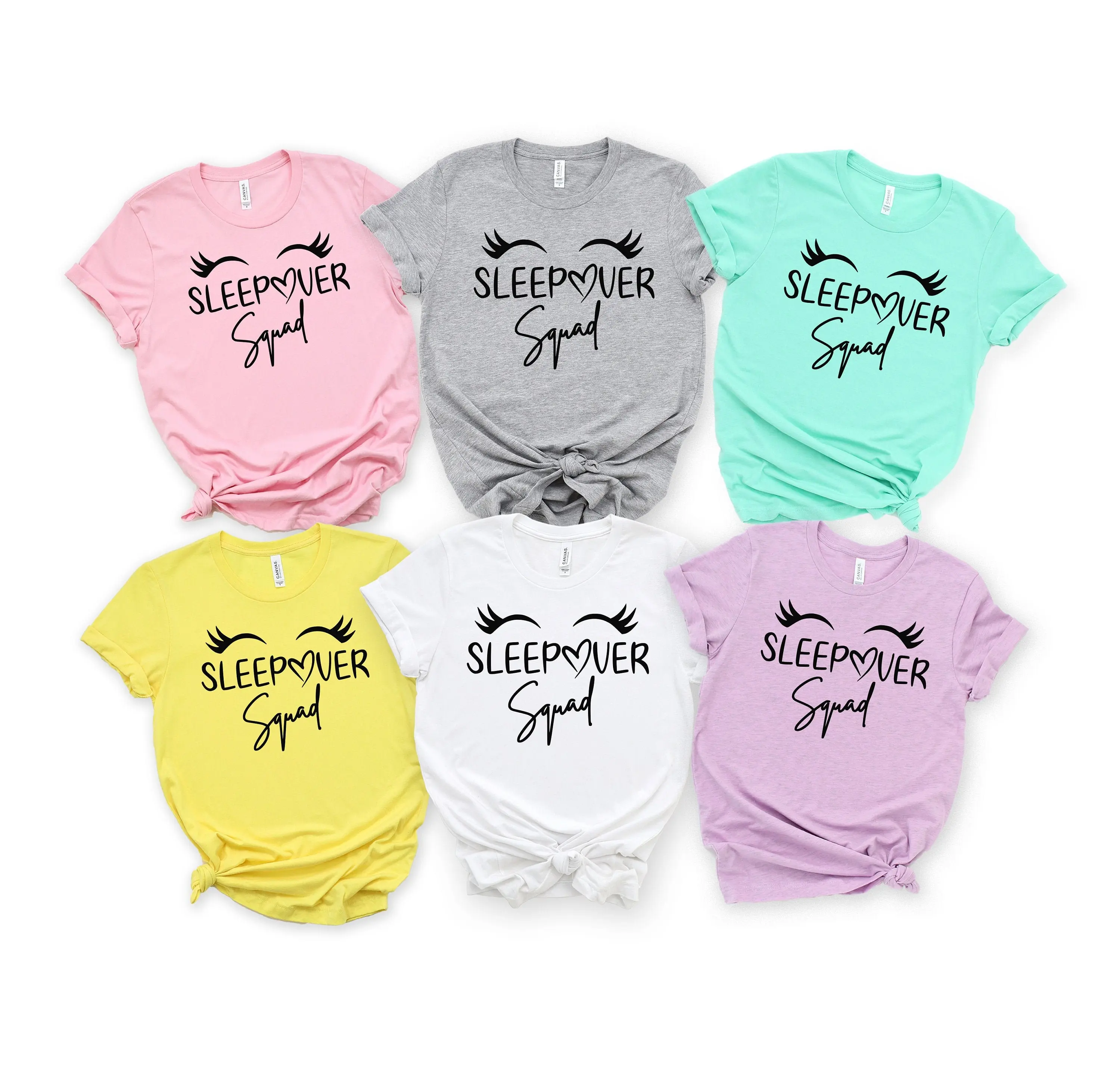 Sleepover Squad T Shirt Birthday Slumber Party s for Friend Bachelorette