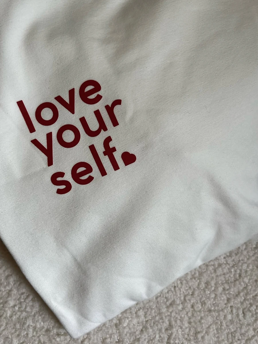 Hirsionsan Vintage Love Yourself Printed T Shirt Women Summer Cotton Soft Short Sleeve Tee Female Oversized Higt Street Top 2025