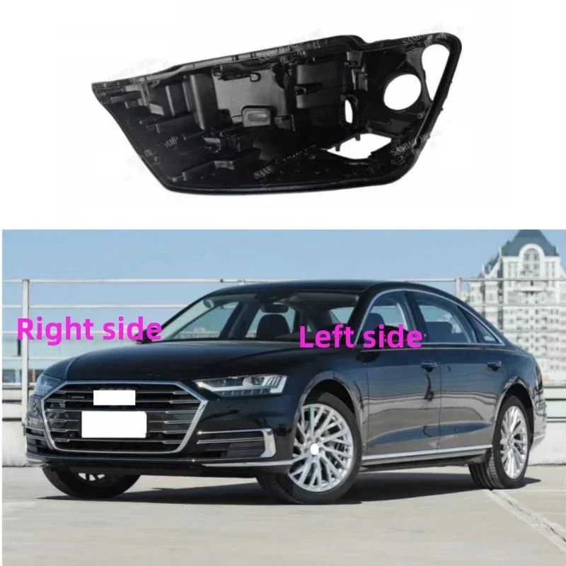 For AUDI A8 2019 2020 2021 2022 Headlight Base Headlamp House Headlamp Rear Cover Auto Headlight Black Back Rear Shell