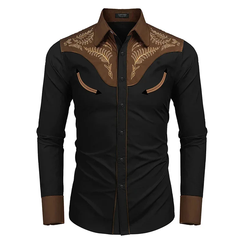 New Style Mens Shirt Long Sleeve 3D Printed Lapel Button Three-dimensional clipping Summer Men\'s Fashion Top Shirt High Quality
