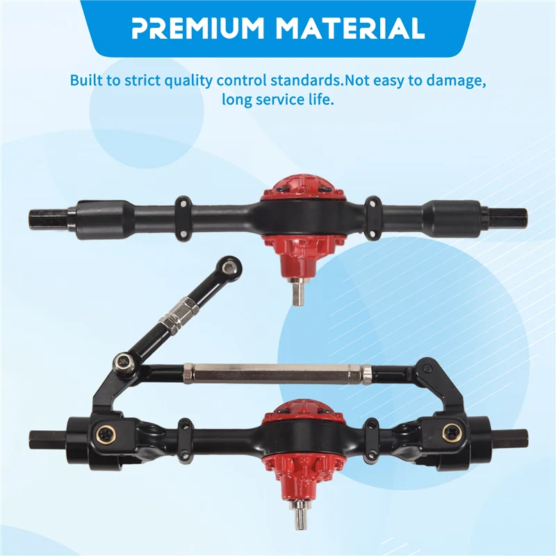 ABUM-Asse anteriore e posteriore in metallo per WPL C14 C24 C34 C44 B14 B24 1/16 RC Auto Aggiornamenti Parti Accessori