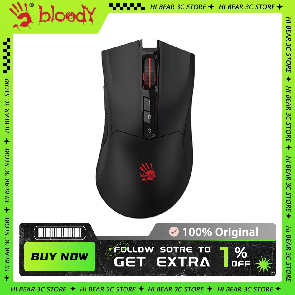 

Bloody R90 PLUS Wireless Mouse RGB Light Low Delay Ergonomics Gaming Mouse FPS Pc Gamer Mouse Laptop Accessories Computer Office