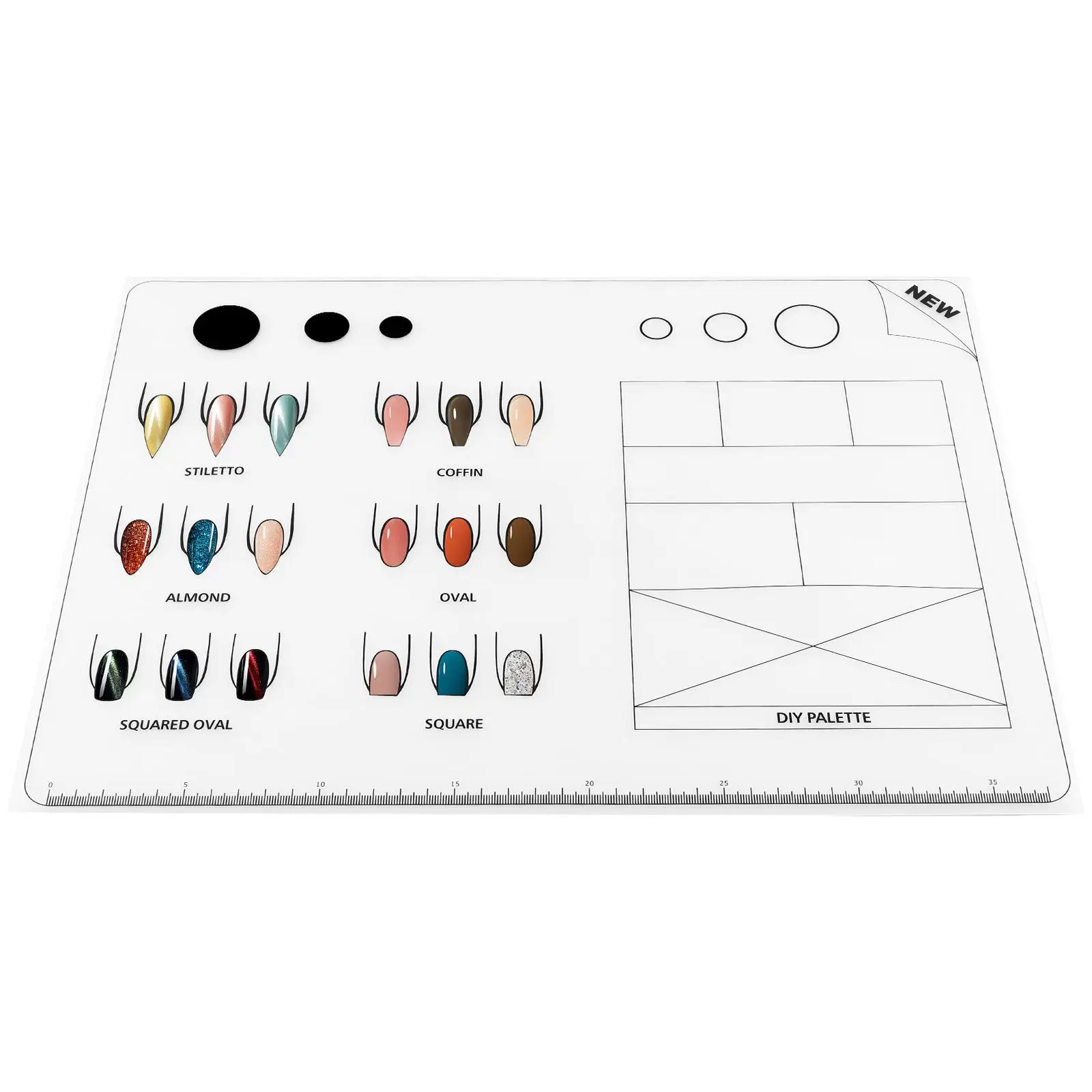 

Reusable Silicone Nail Practice Sheet Manicure Training Tools Hand Rest Pillow Acrylic Nails Mats Decal Creation Practice