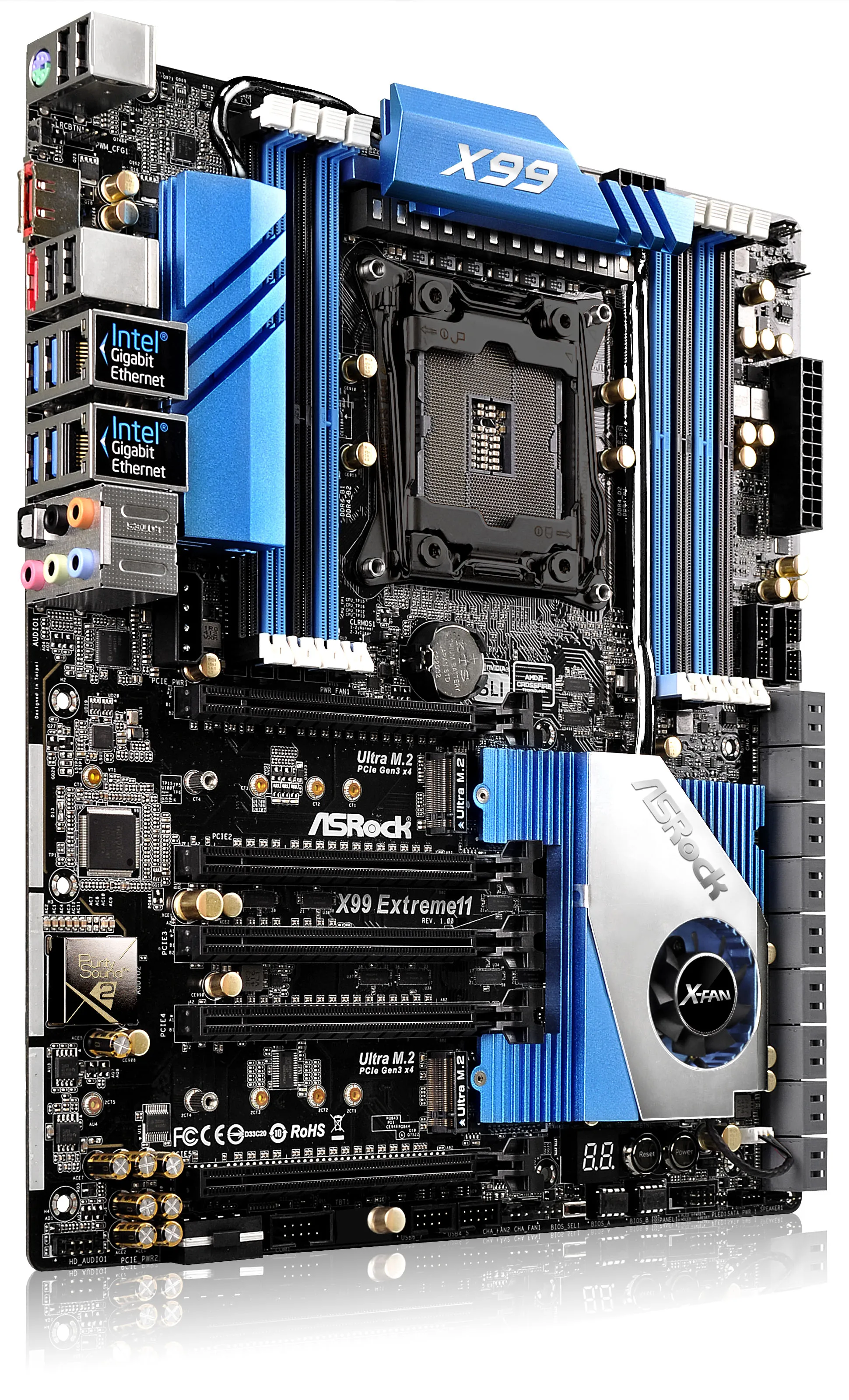 Imagem -02 - Extreme Motherboard X99 X99m Lga 2011 Ddr4 128gb Suporte E52670 v3 v4 E5-2630 E5-2630 E-atx Asrok-x99