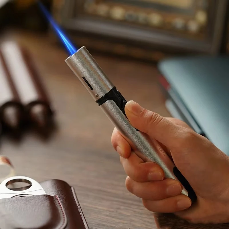 

HONEST Metal Torch Windproof Lighter Kitchen BBQ Candle Camping Men's Gadget Refillable Pen Lighter Jet Flame Butane Lighter
