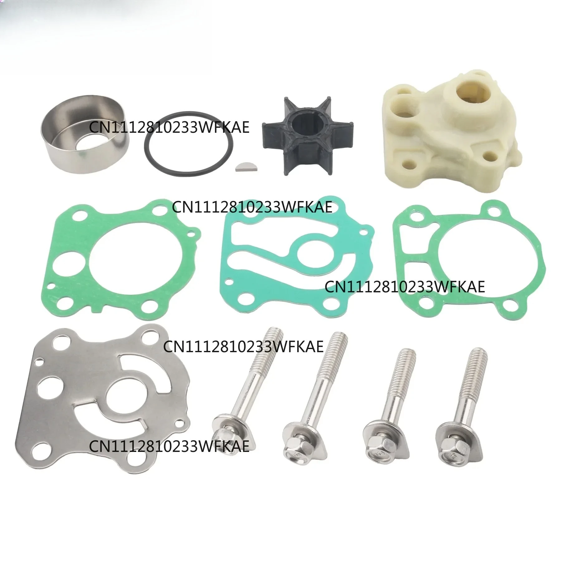 For Yamaha 50 60 70 HP F50 C60 C70 2 Stroke 4 Stroke Marine Water Pump Impeller Repair Service Kit Outboard Engines 6H3-W0078-0