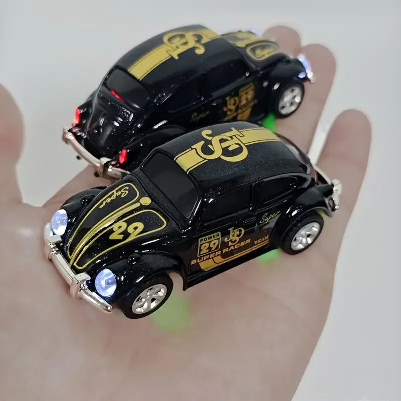 

RC 1:64 Beetle Alloy Car With Trailer Diecasts Metal Classic Toy Model Vintage Vehicles for Child Gifts