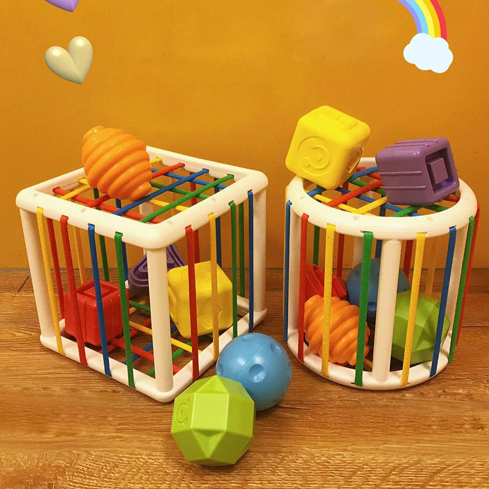 Baby Shape Blocks Sorting Toys Motor Skills Training Sensory Cube Sorter Toy Montessori Learning Educational Toys For Children