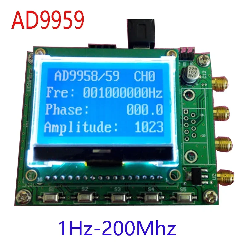 AD9959 Multi channel  DDS Signal generator module STM32TFT color touch screen control frequency rotary encoder