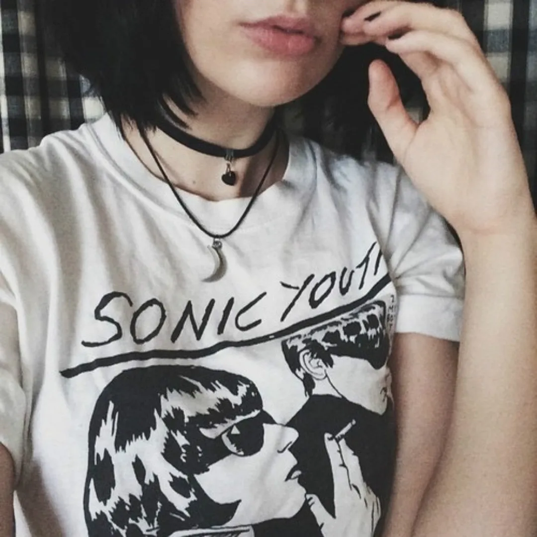 Sonic Youth Album Cover Unisex Vintage Rock t-shirt Women Grunge 80s 90s Tops Tees Short Sleeved Round Collar Funny shirt Tumblr