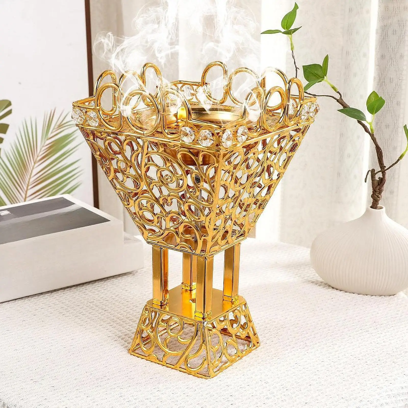 

Iron Incense Burner Traditional Arabian Incense Stand for Hotel Farmhouse