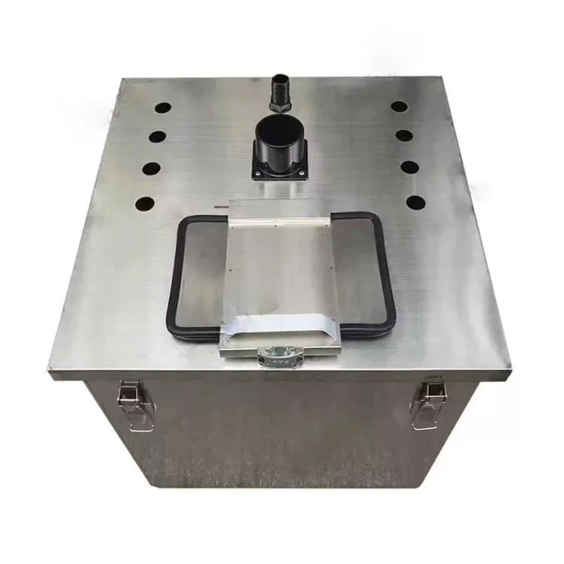 Square Powder Bucket Powder Tank Fludized Portable Stainless Hopper Barrel for Powder Coating Machine