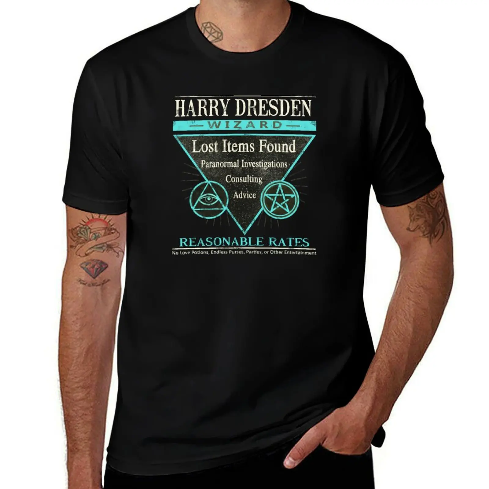 Harry Dresden - Wizard - Reasonable Rates T-Shirt Casual Simple Design Short Sleeve Shirt T-Shirt