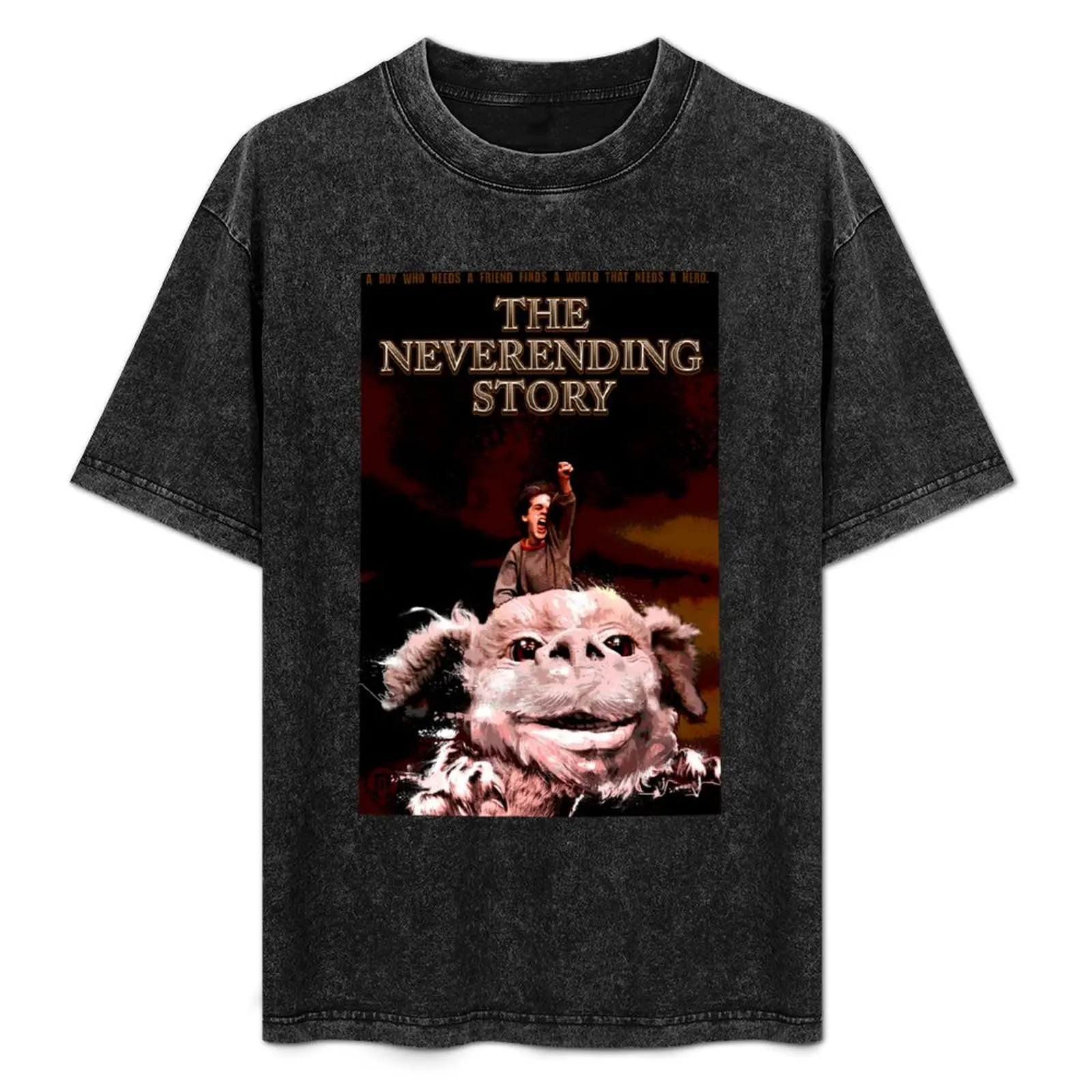 POSTER THE NEVERENDING STORY. T-Shirt anime clothes blue archive vintage plain black t shirts men