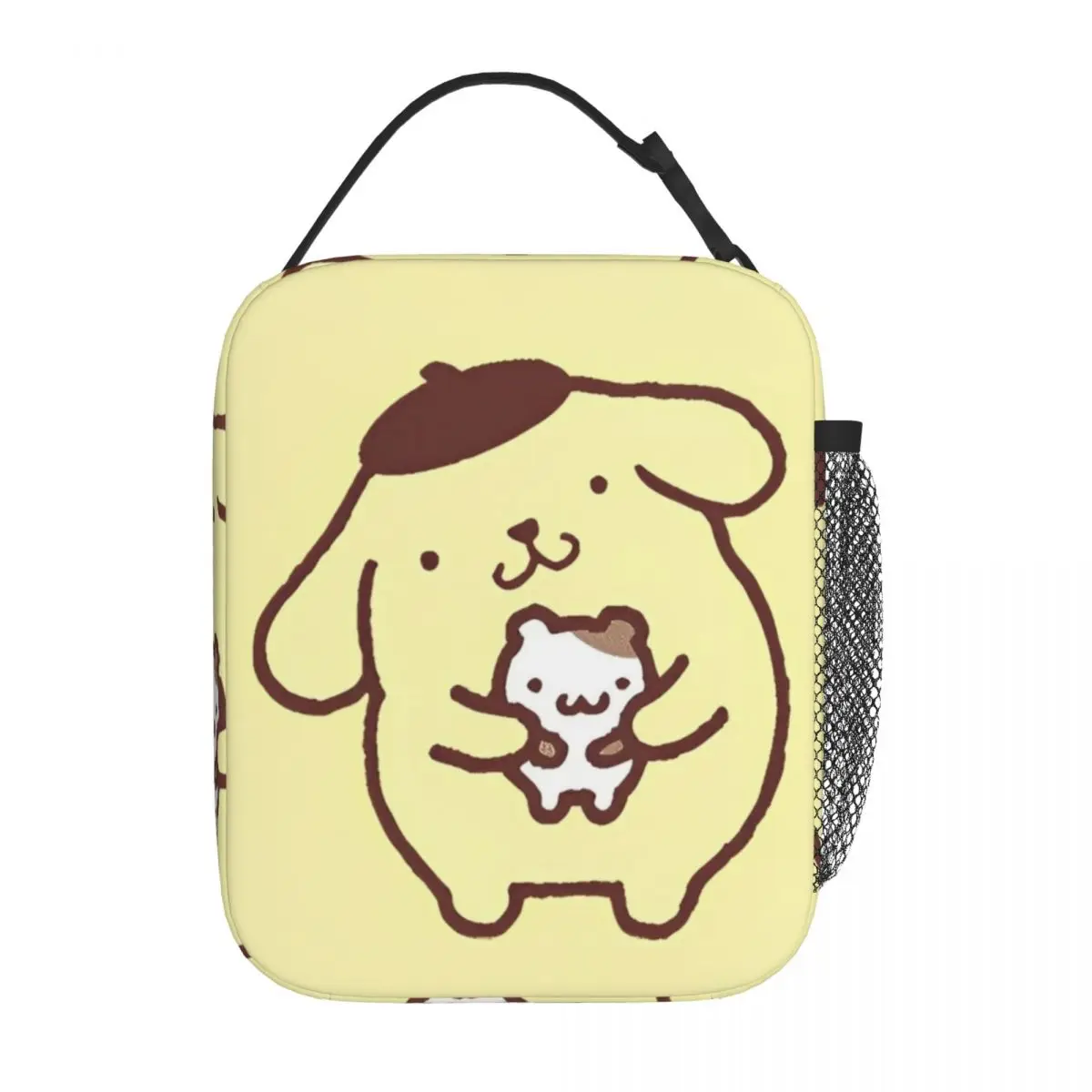 Sacs à lunch isothermes mignons, sac isotherme, dessin animé Pom Pom Purin Grand fourre-tout pour fille et garçon, boîte à lunch, récipient à lunch, voyage universitaire