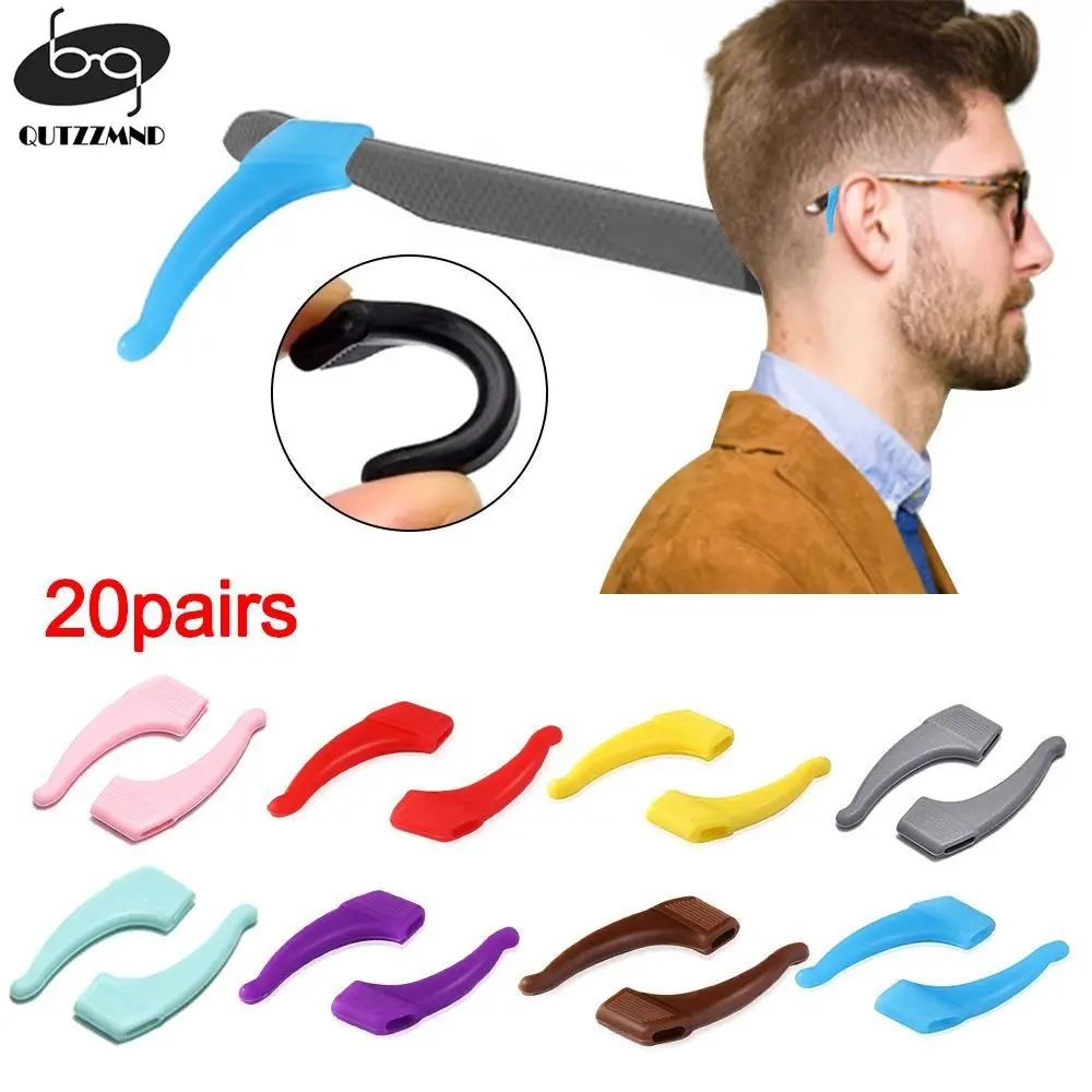 

20Pairs Silicone Ear Hook Anti-slip Glasses Leg Ear Sleeve Bracket Fastener Sunglasses Accessories Grip Anti-fall Eyewear Holder