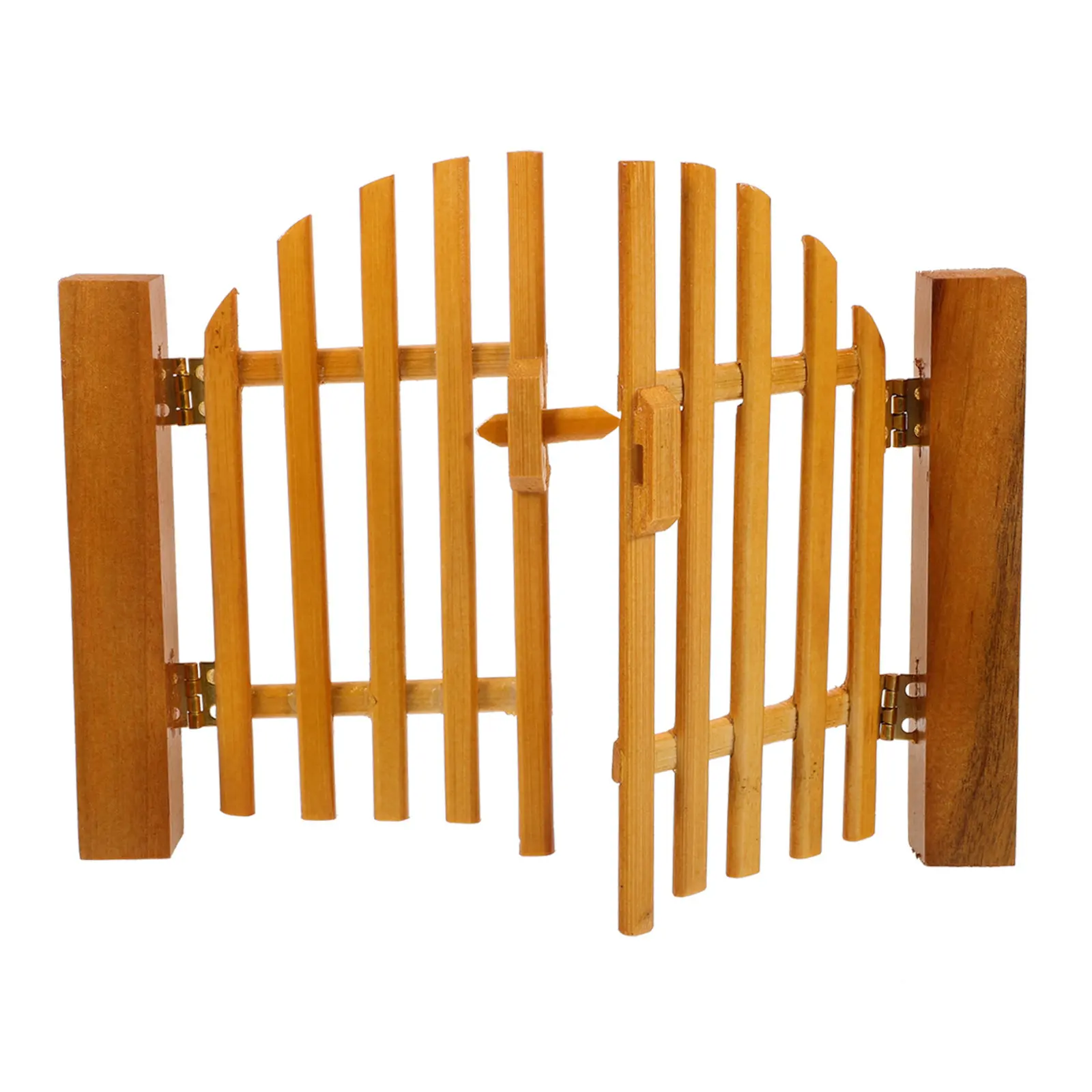 

Wooden Miniature Gate for Dollhouse Decoration Realistic Opening Design Solid Wood Craftsmanship Warm Aesthetic Mini House