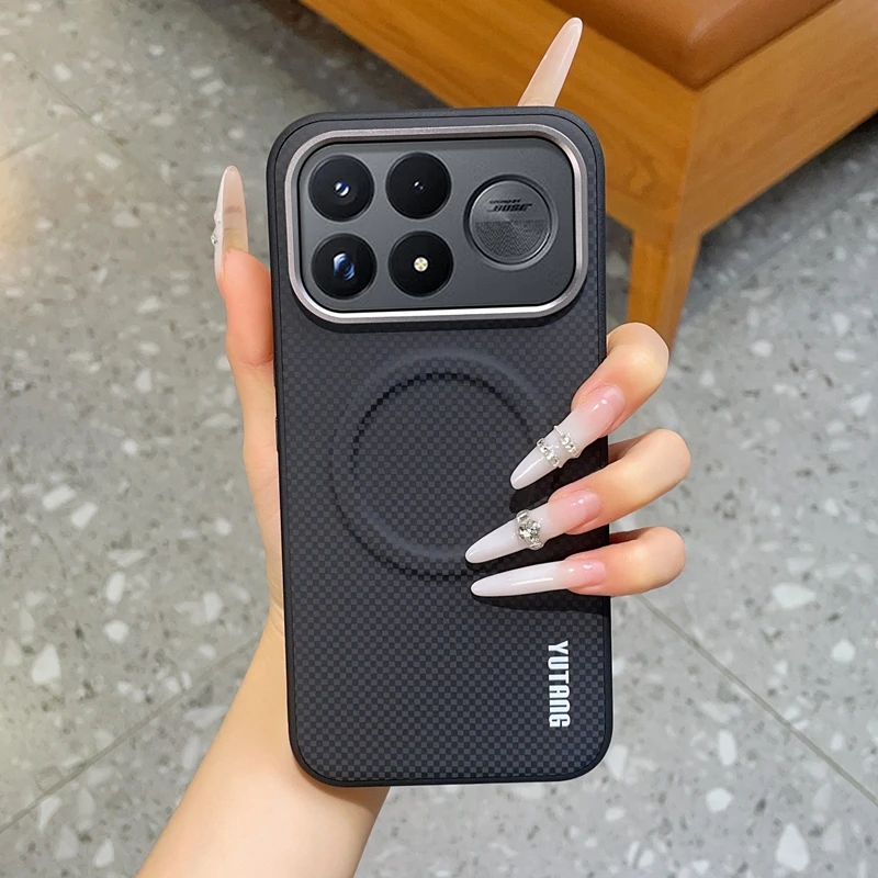 For XiaoMi POCO F9 Pro F9 Ultra Protection Phone Case Magsafe Magnetic Shockproof PC Shell Solid Color Back Cover