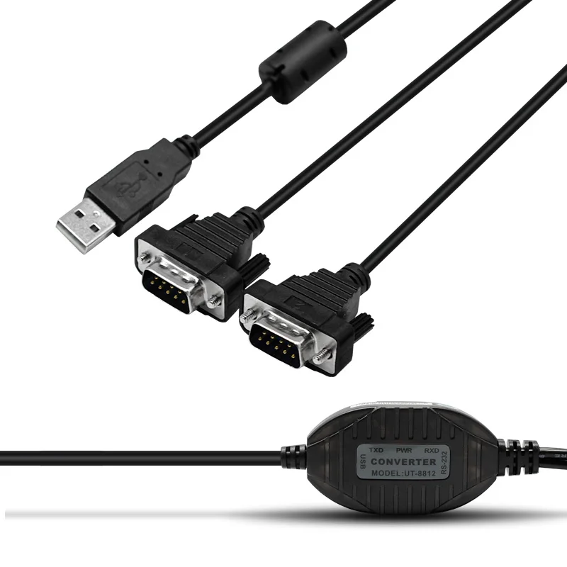 USB to 2 Ports RS-232 Converter USB V2.0 UOTEK