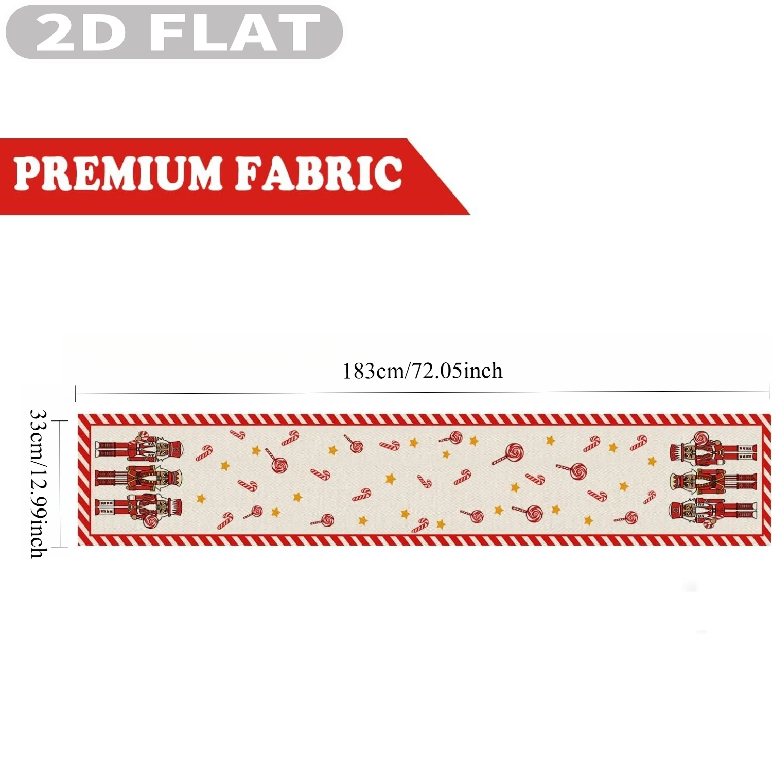 1pc Christmas Table Runner, Nu - Christmas Table Runner ulasan dan harga