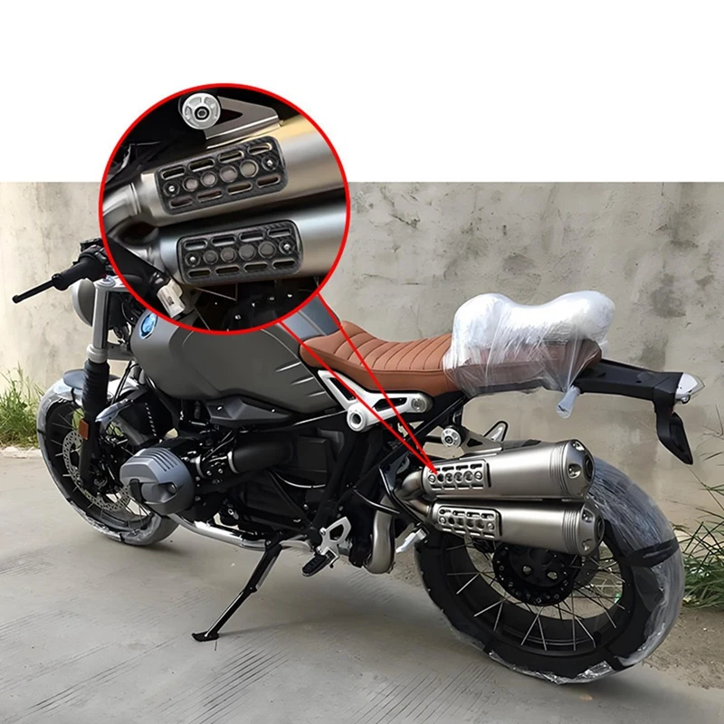 Motorcycle Muffler Pipe Anti-Scald Protection Exhaust Shield Insert Heat Guard For BMW R Nine T Scrambler R9T Rninet-N25R