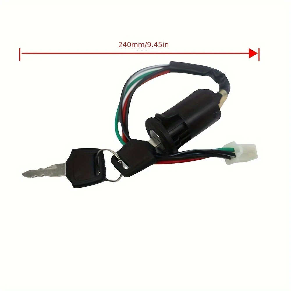 Universal Motorcycle Ignition Switch with Key for ATV 50-250cc, Off-road Motorcycles, Room Electrical Hard Wiring, Operating Vol image 3