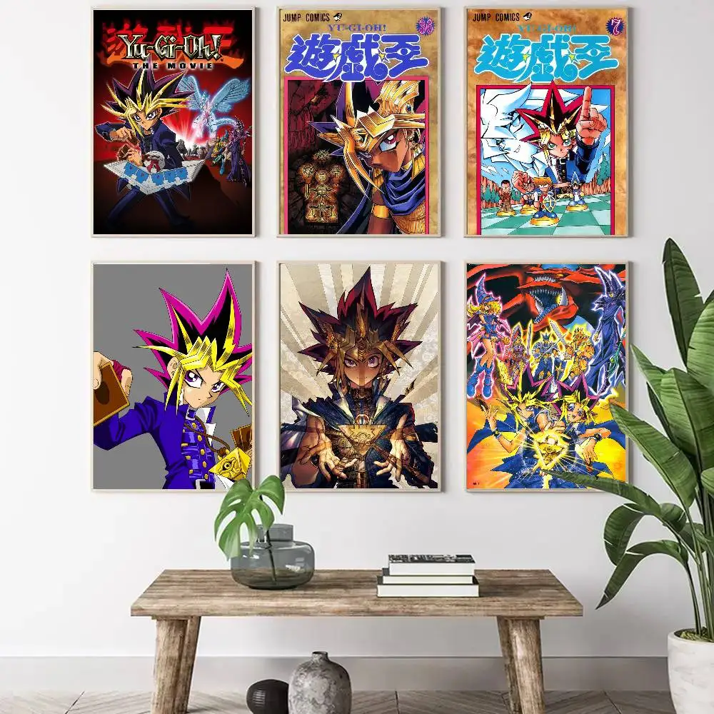 Japanese Anime Y-Yu Gi Oh Art Sticky Wall Waterproof Home Living Room Bedroom Bar Aesthetic Decoration