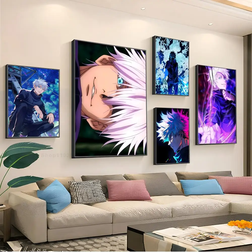 

Anime Gojo Satoru Poster Paper Print Home Living Room Bedroom Entrance Bar Restaurant Cafe Art Painting Decoration