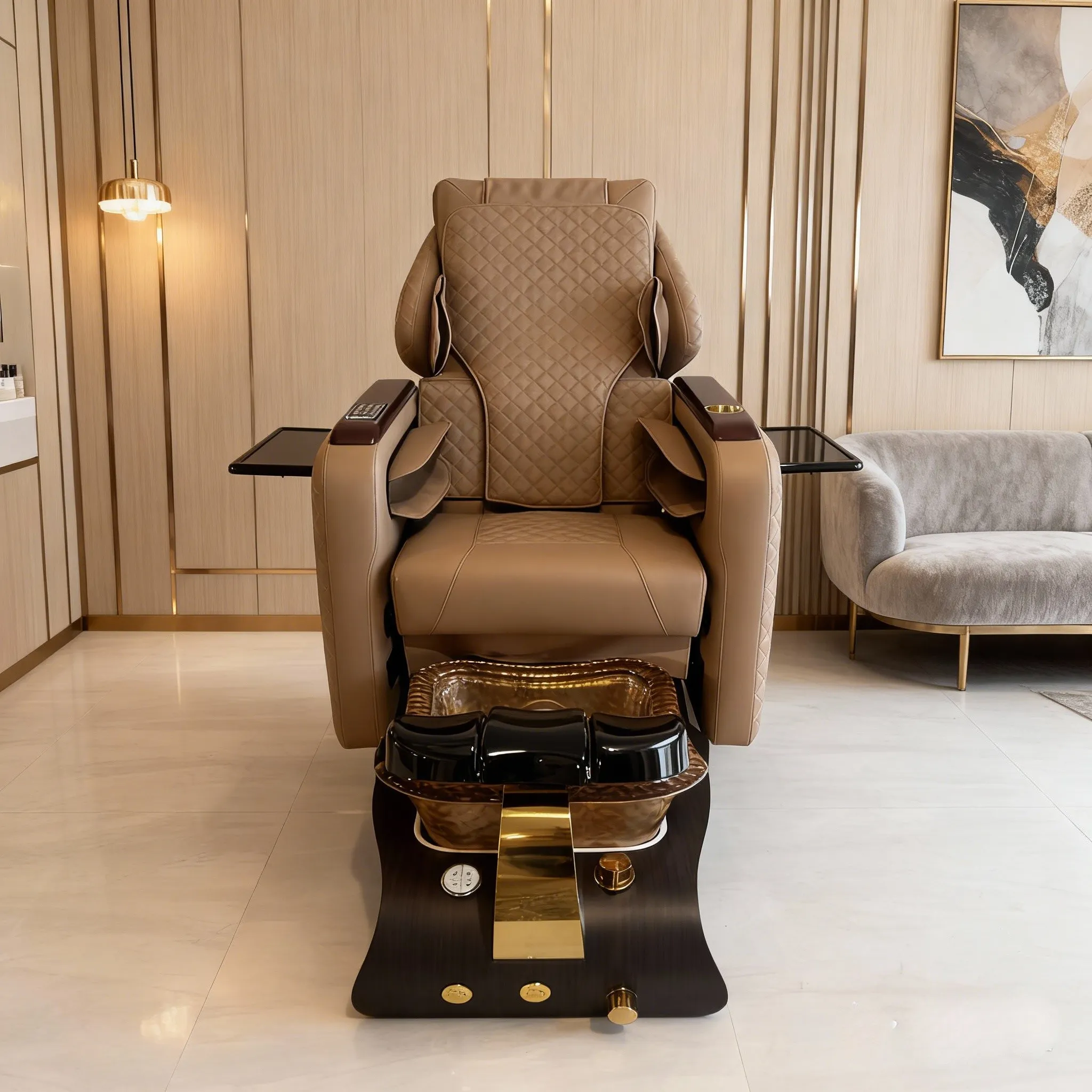 Luxury Pedicure Chair With Disposable Jet Liner Spa Massage And Manicure Table Set Pipeless Whirlpool Tub For Nail Salons