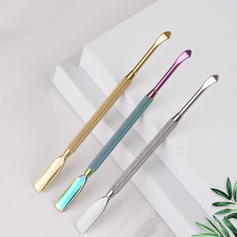 1 Stück Double-End Nagel hauts chieber abgestorbene Haute nt ferner Edelstahl Nail Art Tools Drücker Pediküre Maniküre Pflege reiniger