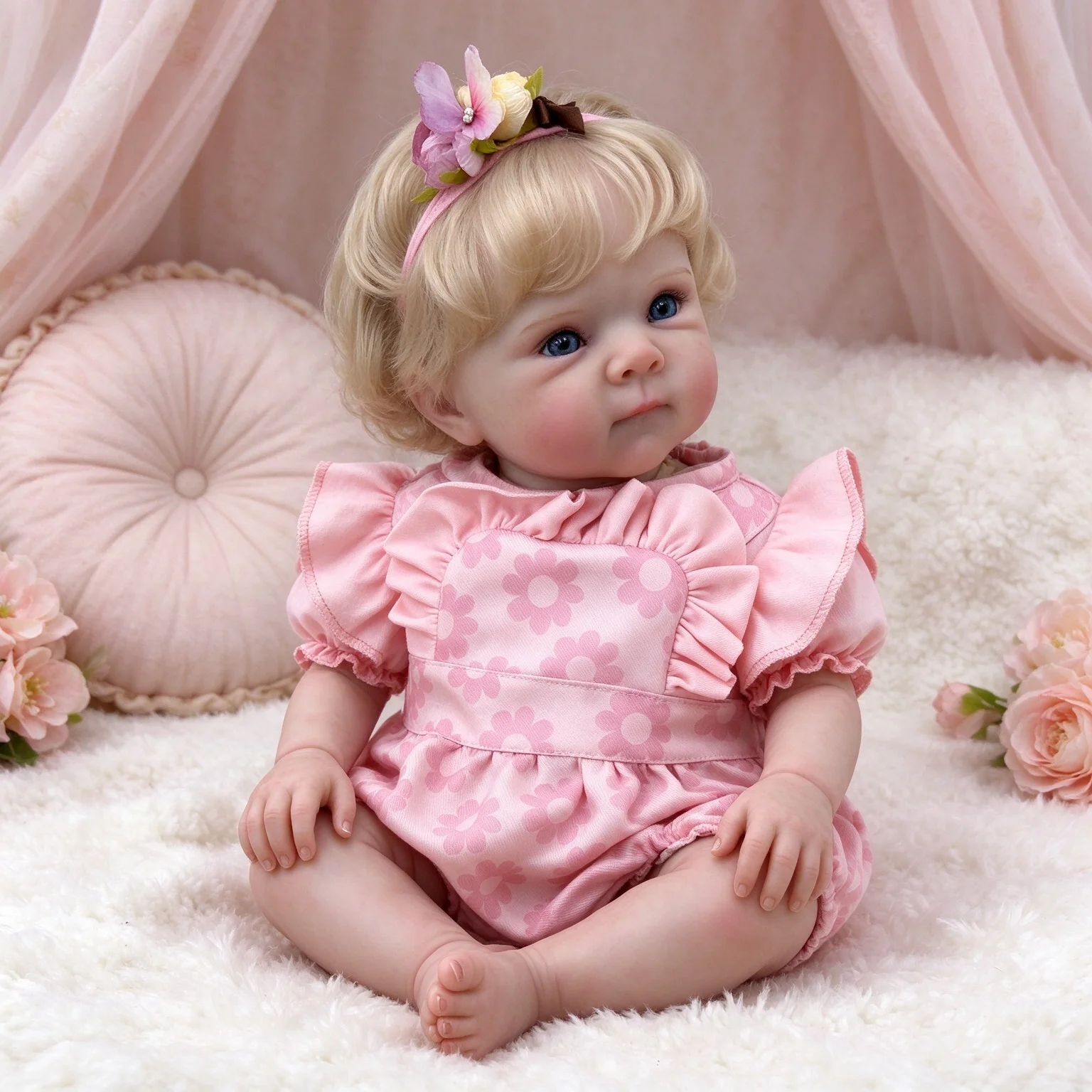 Reborn Realistic Baby 18 inch Perfectly Cute Soft vinyl Newborn Dolls Real Life Sweet Toddler Doll Soft Cloth Body Reborn Child Doll Toys