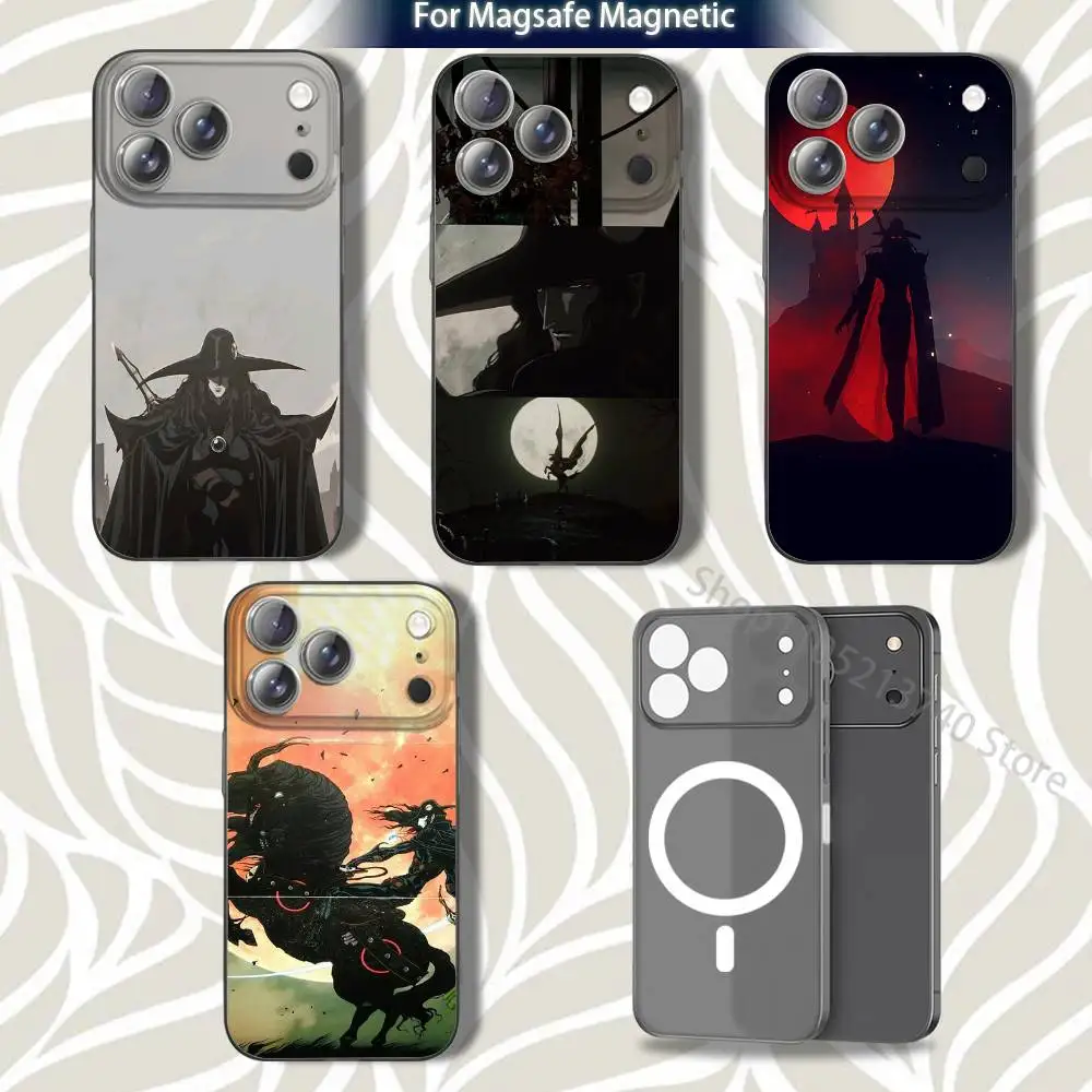 

V-Vampire Anime H-Hunter D Phone Case For iPhone 15,12,11,14,13,17,16,Plus,Air,Pro,Max,E,Mini for Magsafe Magnetic Frosted Grey