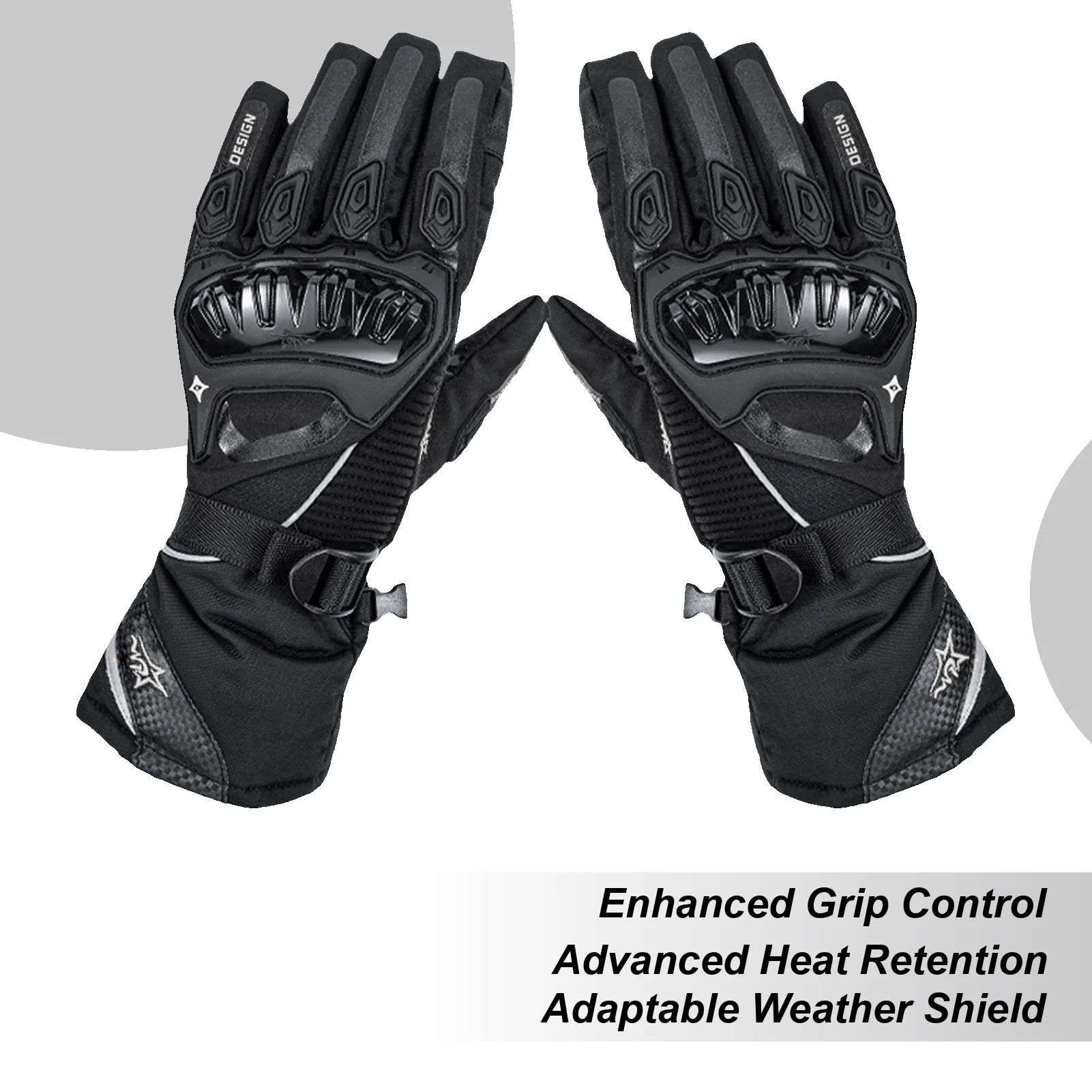 

Thermal Gloves Windproof Touchscreen Anti-Slip Grip Motorcycle Thickened Warm Gloves For Men Women Motorcycle Scooter Bike