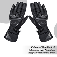 Thermal Gloves Windproof Touchscreen Anti-Slip Grip Motorcycle Thickened Warm Gloves For Men Women Motorcycle Scooter Bike