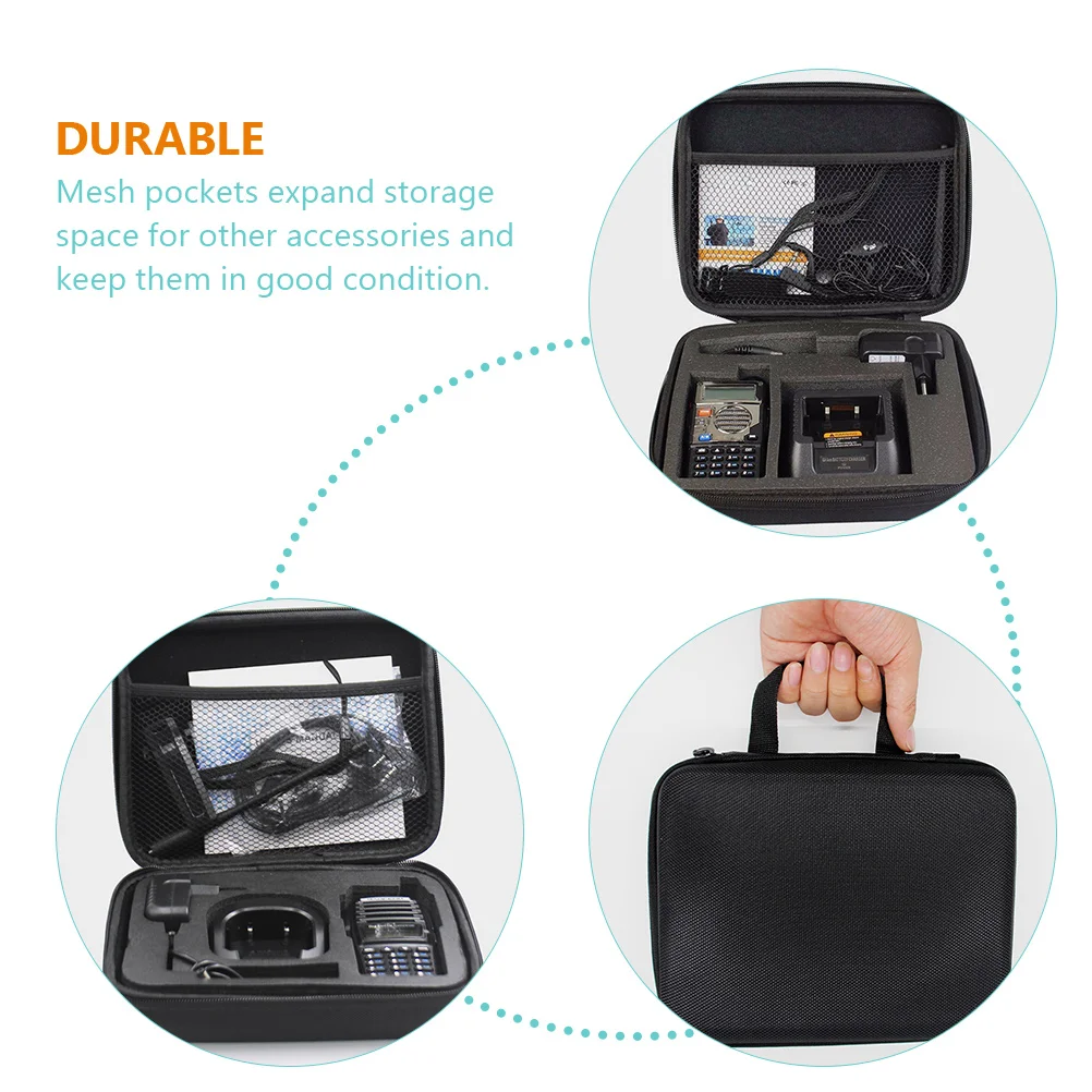 Radio Carrying Case Handheld Walkie Talkies Storage Case Suitcase For UV-5R UV-5RE UV-82 8d -F8