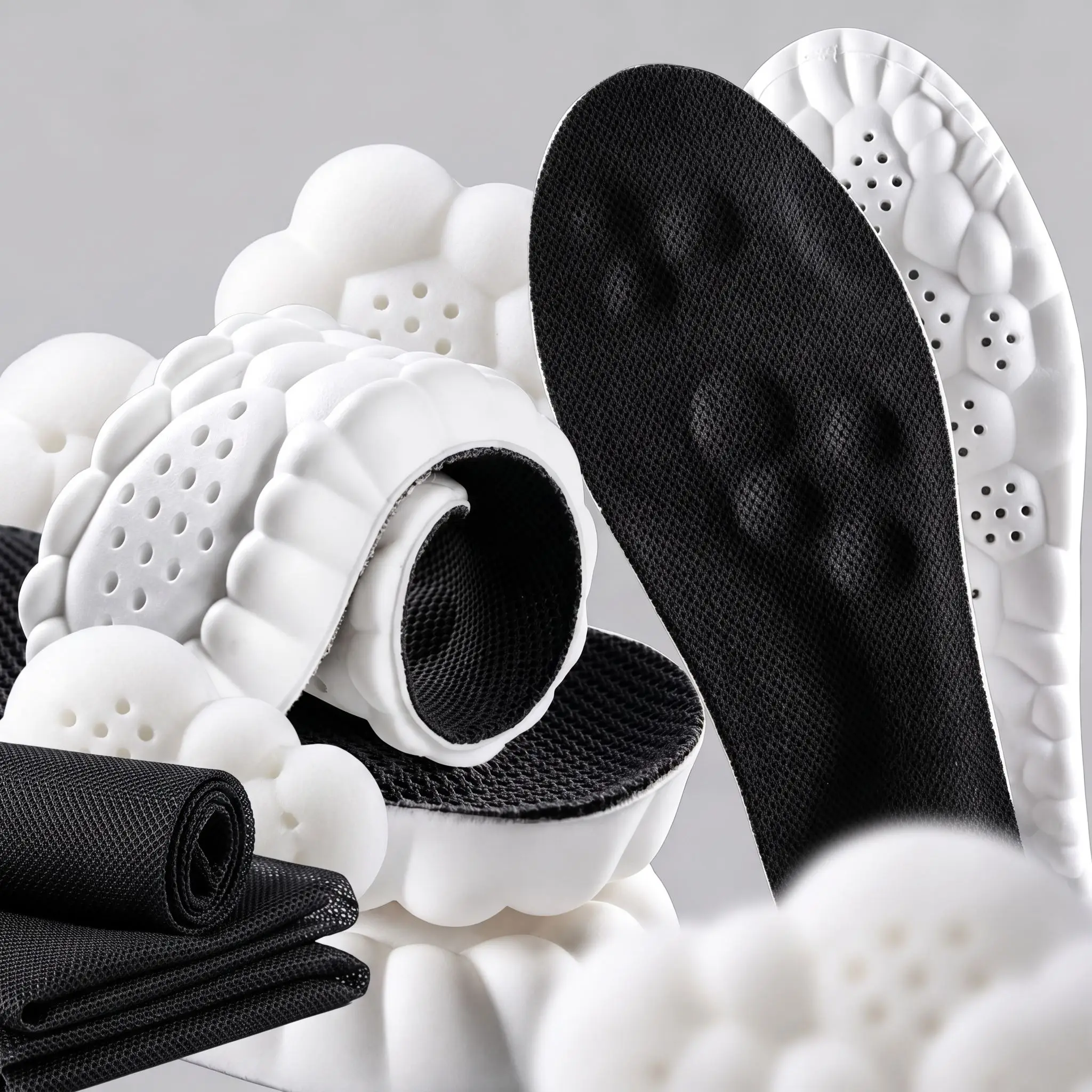 Cloud Bubble Shock Absorbing Shoe Insoles, Breathable Soft Sports Insoles, Comfort Foot Cushion Inserts for Outdoor & Casual Shoes