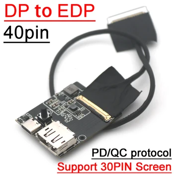 Płytka sterownika DP do EDP Adapter sygnału EDP 30pin 40pin 2K 4K 60hz Przenośny wyświetlacz LCD LED KABEL do sterowania projekcją