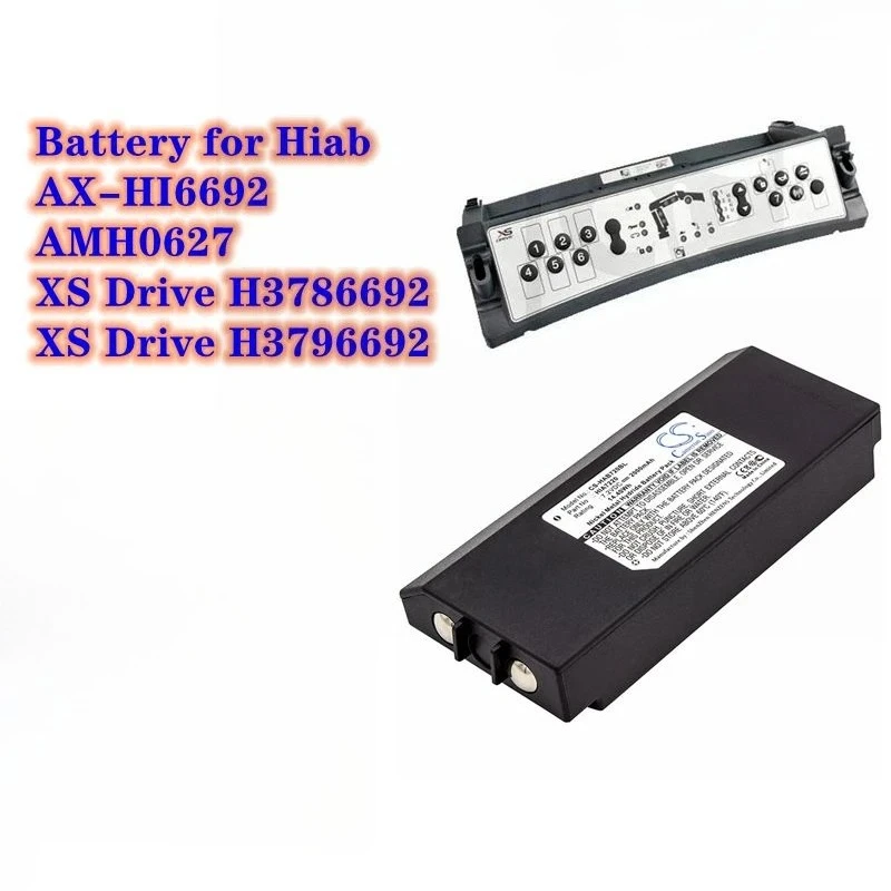 كرين بطارية التحكم عن بعد 7.2 فولت/2000 مللي أمبير HIA7220 لـ Hiab AMH0627,AX-HI6692,XS Drive H3786692,H3796692