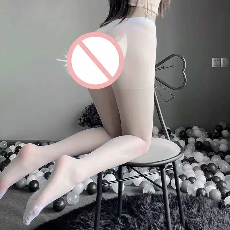 Sexy Female Open Crotch Pantyhose Lady Tights Sexy Lingerie Silk Crotchless Stockings Silk Black White Long Socks Women Girls