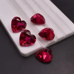 ジュエリー作りのための天然のルビー,12x12mm,10.5cts sri-lanka aaa + rubyハート型vvs gem