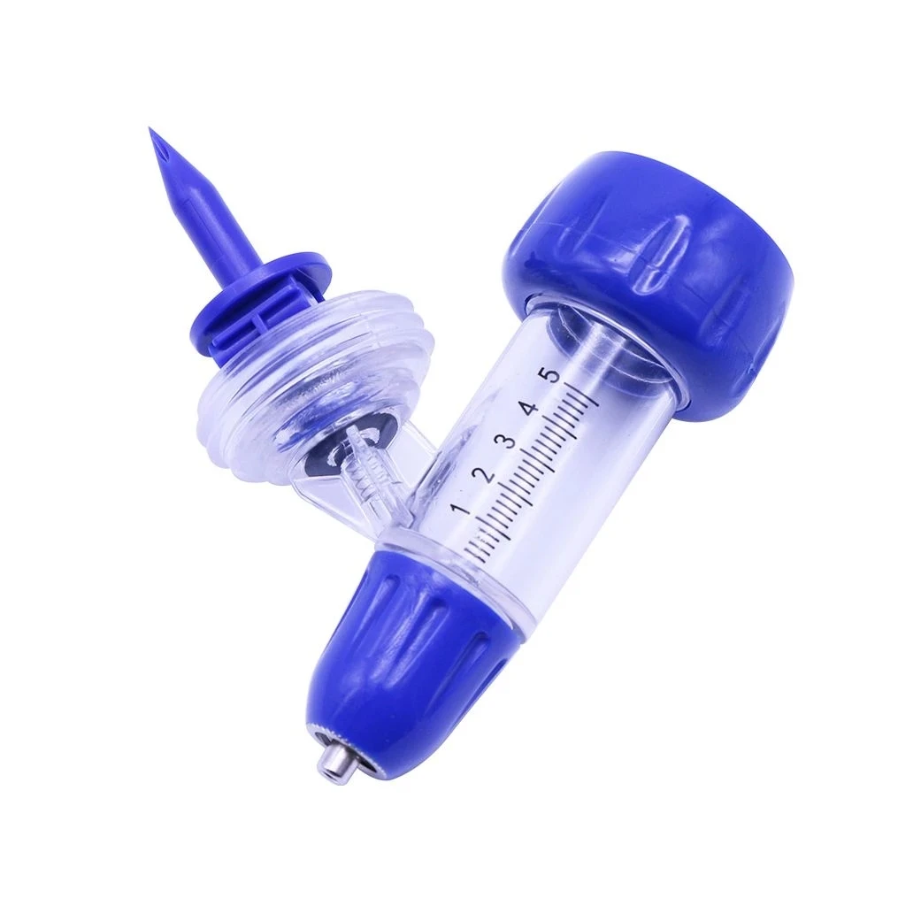 1Pcs 2/5ml Veterinary Adjustable Continuous Syringe Accessories Syringe Vaccine Injector Dose Tubes Medicine Feeder Accessories