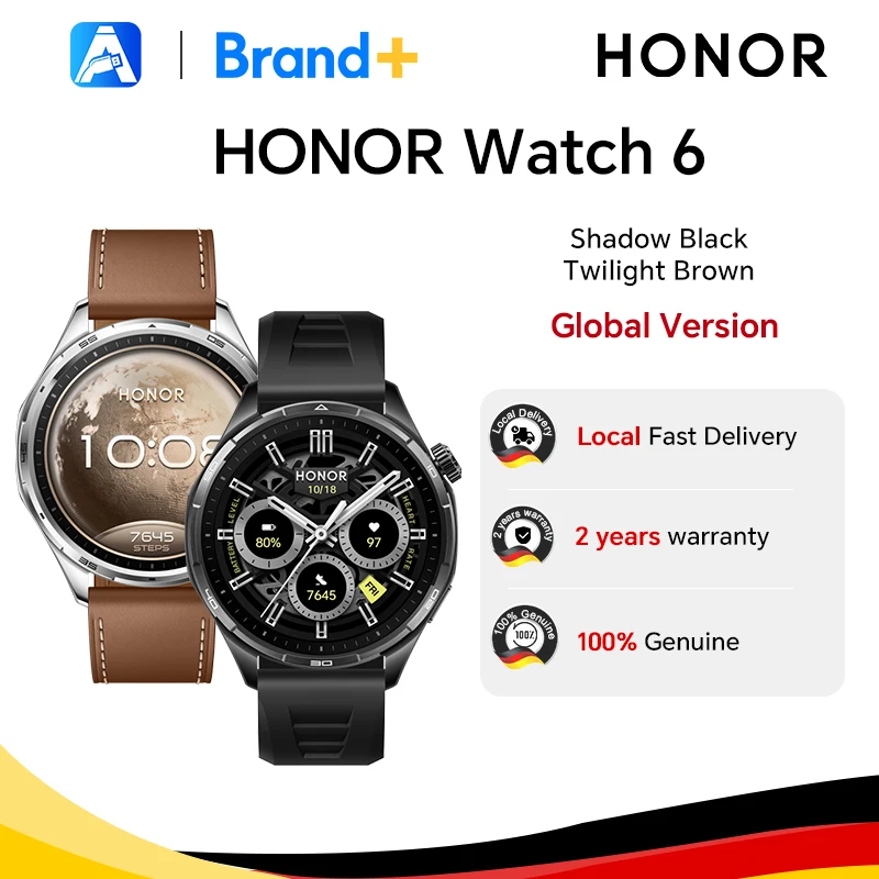 HONOR Watch 6, 2026 HONOR Smartwatch, 35 Tage extrem lange Akkulaufzeit, Badminton-Profi-Modus, über 120 Sportmodi