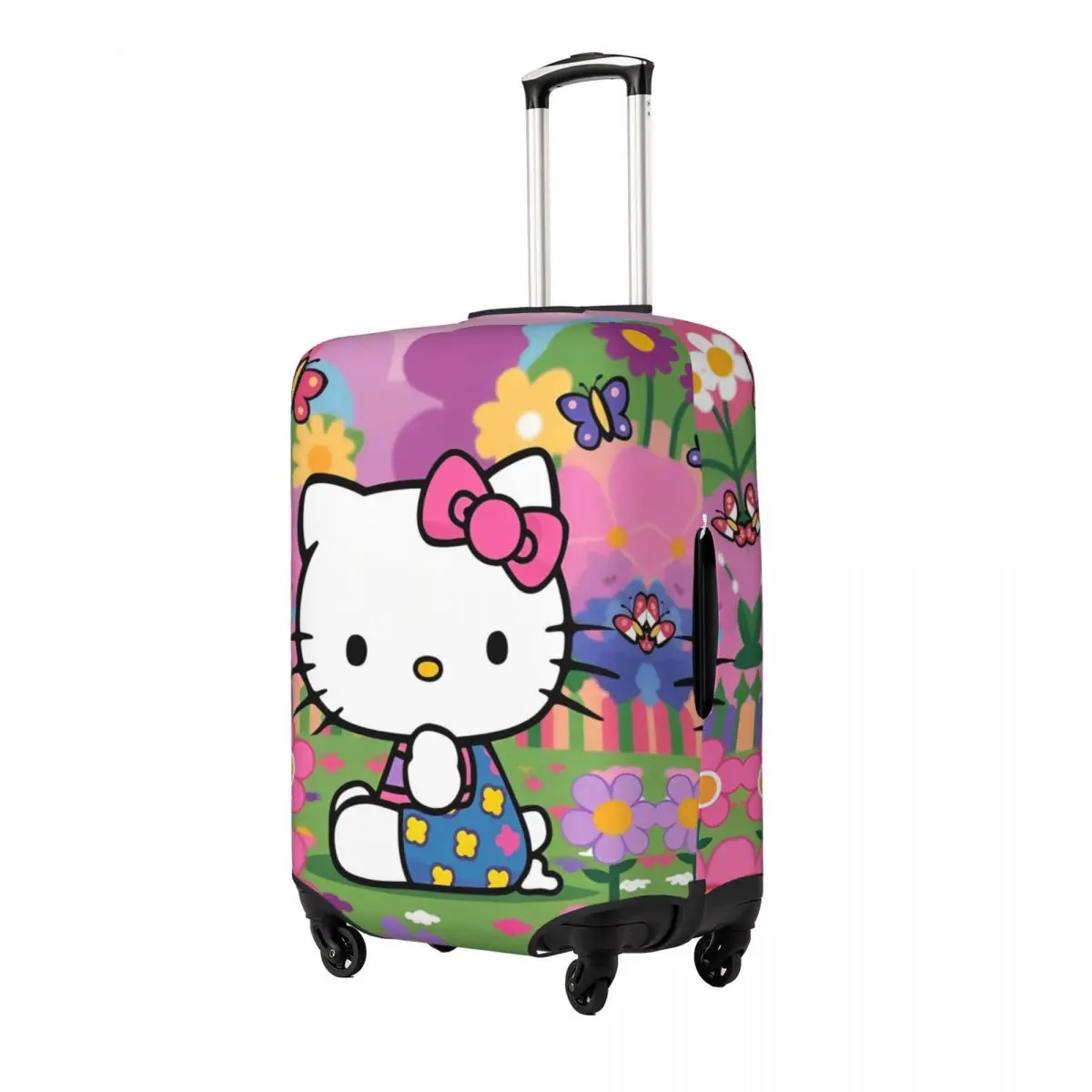 Hello Kitty Cartoon Luggage Cover Fits 18-32 Inch Suitcases Elastic Suitcase Cover Protector Travel Accessories