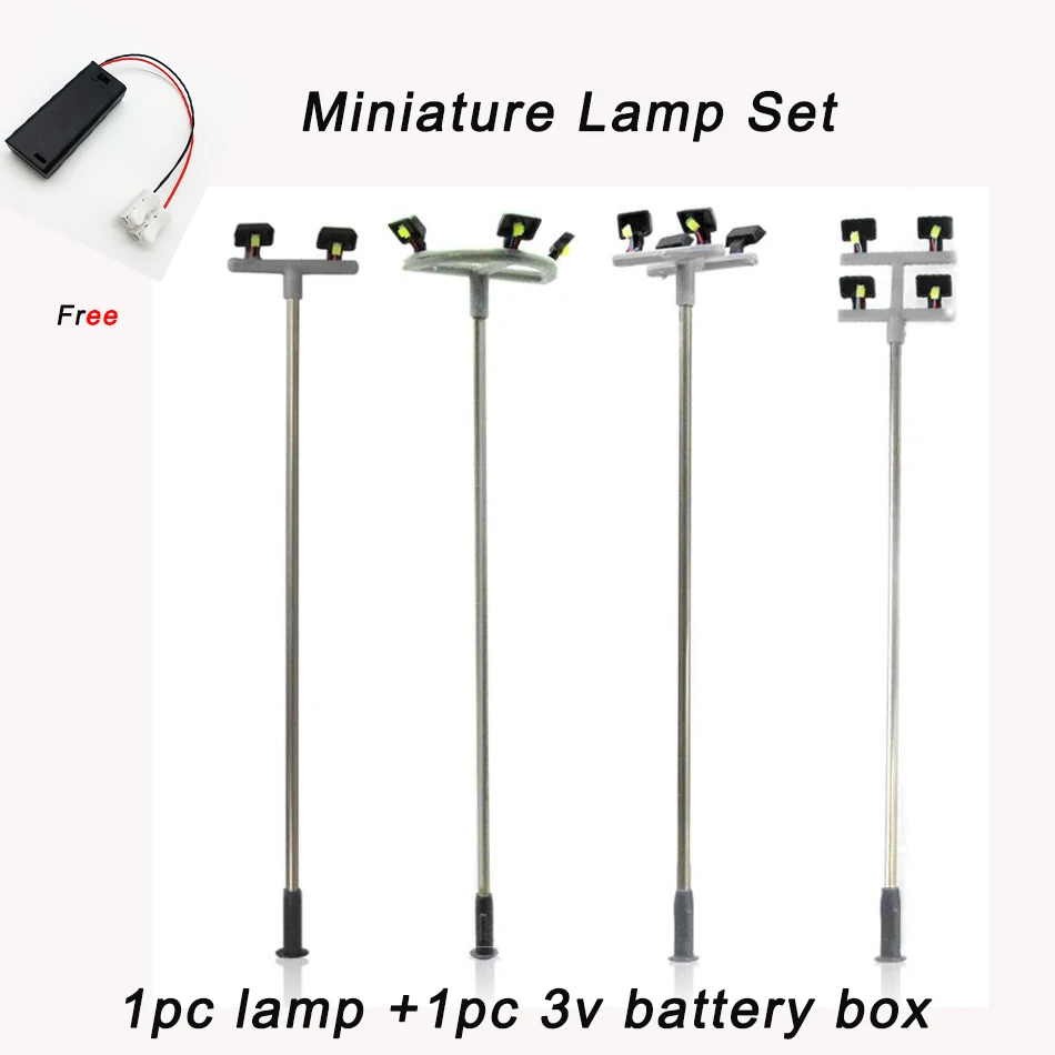 

Miniature Lamp Set 3V Led Street Light Model For Ho Train Railway Sand Table Building Illumination Scene Diorama Kit