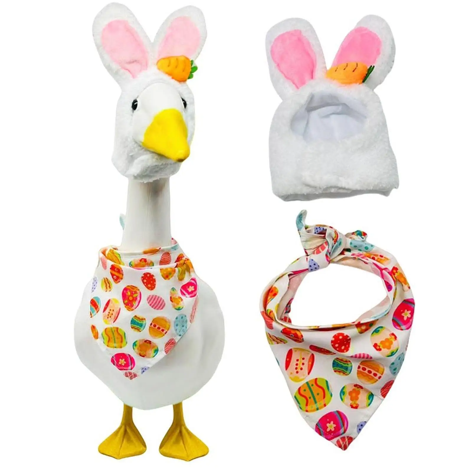 

Goose Outfit Set Garden Decor Easter Cute Multifunctional Goose Clothes Landscape Ornament for Balcony Patio Office Courtyard