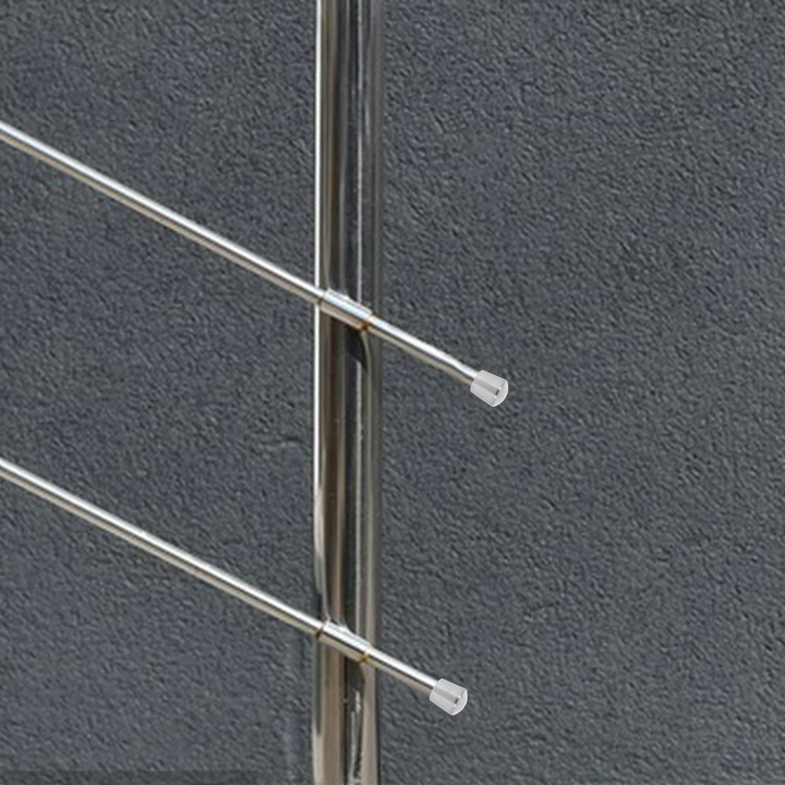 

2 Pcs Cover Cap Handrail Accessories Indoor Railing End Caps Bannister Deck Post Silver