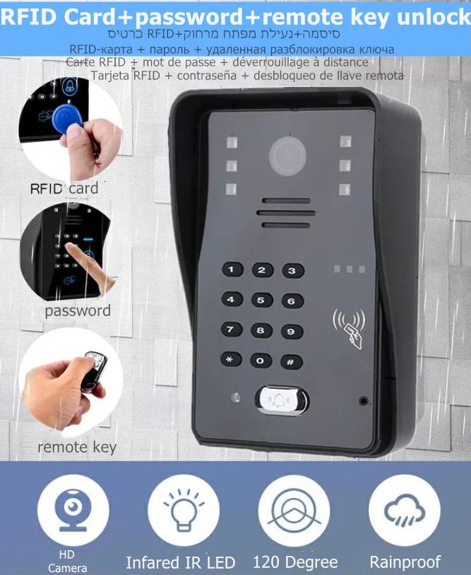 Video Intercom for home apartment video door phone system 7